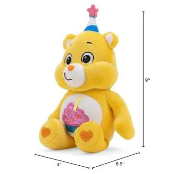 Care Bears Soft Plush Toy - Birthday Bear 9" with Glitter