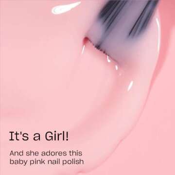 OPI Nail Lacquer It's a Girl! | Sheer Soft Pink Sheer Chip Resistant Nail Polish | Vegan, Fast Drying, Streak Free