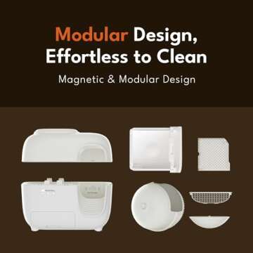 PetSnowy Self-Cleaning Automatic Cat Litter Box with Odor Control TiO2 System, Robot Litter Box with Auto-Packing, App Control, Large Cats & Multiple Cats (2025 Premium Version)