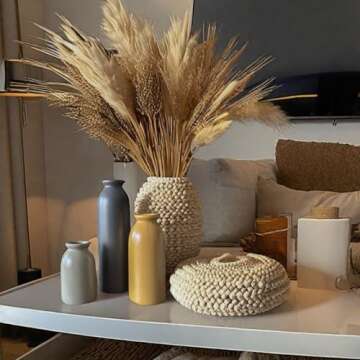 CWLWGO-Ceramic Matte Vase for Home Decor, Modern and Minimalist Decorative Vase Set. Farmhouse Living Room Tabletop, Bookshelf Decoration, Centerpiece Table Decor,Boho Decor.（Matte Multi）…