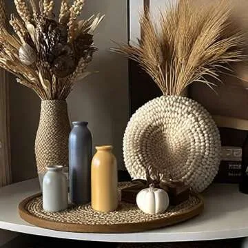 CWLWGO-Ceramic Matte Vase for Home Decor, Modern and Minimalist Decorative Vase Set. Farmhouse Living Room Tabletop, Bookshelf Decoration, Centerpiece Table Decor,Boho Decor.（Matte Multi）…