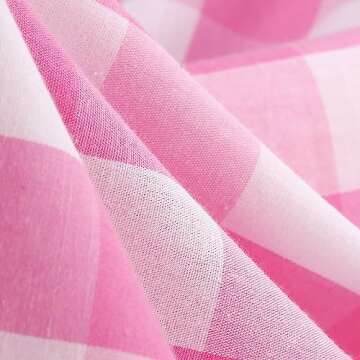 50s Plaid Dresses for Women Vintage Pink Plaid Dress Notched Lapel Belted Pink and White Checkered Dress 50s Pin Up Dress for Women Pink White Gingham Dress 1950s Pink Rockabilly Dresses Pink-Lapel S