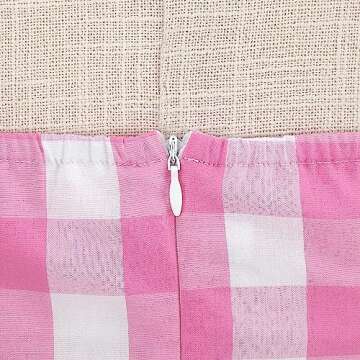 50s Plaid Dresses for Women Vintage Pink Plaid Dress Notched Lapel Belted Pink and White Checkered Dress 50s Pin Up Dress for Women Pink White Gingham Dress 1950s Pink Rockabilly Dresses Pink-Lapel S