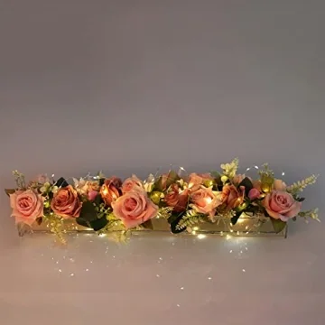 Acrylic LED Floral Centerpiece - 24 Inch Elegant Vase