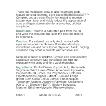 Glycolic Acid Resurfacing Peel Pads for Youthful Skin