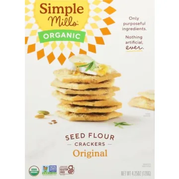 Simple Mills Organic Seed Crackers - Healthy Gluten Free Snack