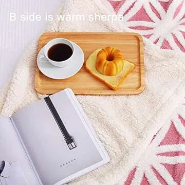 LOMAO Sherpa Fleece Blanket Fuzzy Soft Bed Blanket Dual Sided Throw Blanket fit Couch Sofa (Pink,51x63)