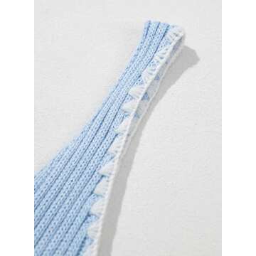 Sidefeel Sundresses for Women 2025 Spring V Neck Ribbed Knit Sleeveless Tank Summer Dresses Sexy Bodycon Club Dresses Small Sky Blue