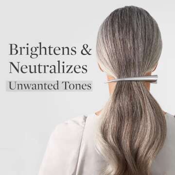 Better Not Younger Silver Lining Purple Shampoo for Women 40+ - Anti-Brass Tone Neutralizer & Brightening Formula, Nourishment for Gray, White & Silver Hair - Sulfate-Free. Burdock & Bamboo, 8.4 Fl Oz