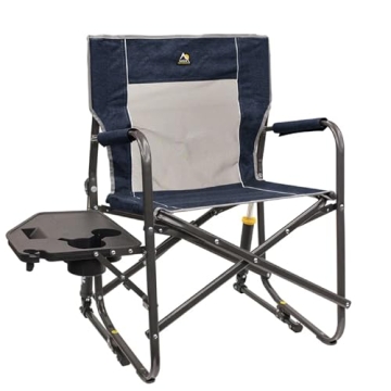 GCI OUTDOOR Freestyle Rocker with Side Table Camping Chair | Portable Folding Rocking Chair with Sol...