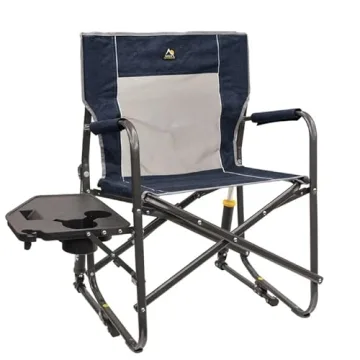 GCI OUTDOOR Freestyle Rocker with Side Table Camping Chair | Portable Folding Rocking Chair with Sol...