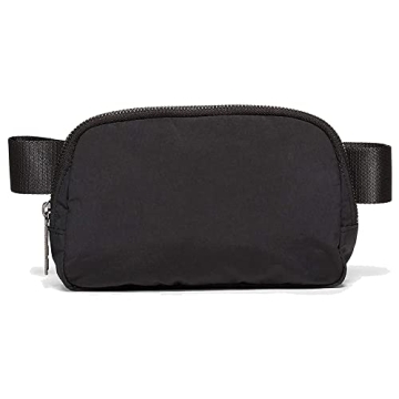 lanul Waist Pack for Women and Men, Mini Fanny Pack Dupes, Adjustable Size, Waterproof-Everywhere Belt Bag, Crossbody, Black