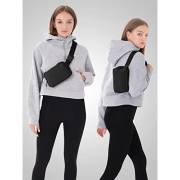 lanul Waist Pack for Women and Men, Mini Fanny Pack Dupes, Adjustable Size, Waterproof-Everywhere Belt Bag, Crossbody, Black