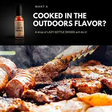 Lazy Kettle Brand All Natural Liquid Smoke | Perfect for Flavoring Meat | Hickory | Used to Flavor Beef Jerky, Steak, Fish, Cheese, Sauces and More | 5 Oz Each