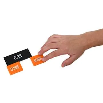 Learning Advantage Fraction/Decimal Tiles - Set of 51 - Double-Sided Rainbow Tiles - Visual, Hands-On Math Resource - Teach Fractions, Decimals and Equivalents, 7673