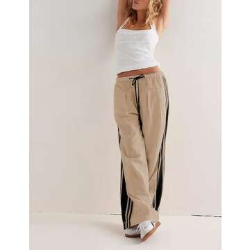 Hongsui Women's Palazzo Pants with Pockets - Trendy & Comfortable