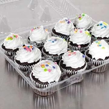 Mini Cupcake Boxes - Durable & Clear Cupcake Carrier