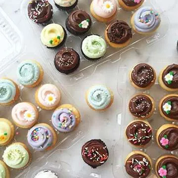 Mini Cupcake Boxes - Durable & Clear Cupcake Carrier