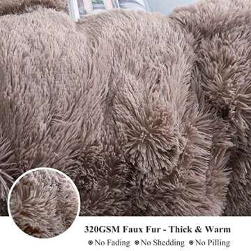 XeGe Shaggy Duvet Cover - Ultra Soft Fuzzy Bedding