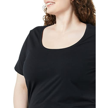 Classic Cotton-Modal Scoop Neck T-Shirt for Women
