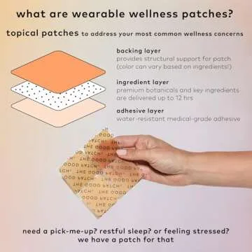 The Good Patch Plant Powered Sleep Support - Sustained Release Dream Patch with Melatonin, Hops, Valerian Root - 2 Pack (8 Sleep Patches)