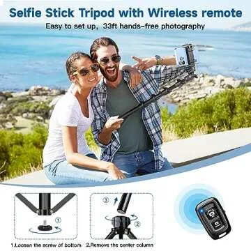 Phone Tripod Stand, 85" Tall Cellphone Tripod with Gooseneck Remote, Flexible Tripod Stand for iphone, Portable Phone Stand Tripod for Recording, Compatible with iPhone 14 13 12 pro Android Cell phone