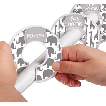 Baby Closet Size Dividers | Set of 8 | Nursery Clothes Organization Sized from Newborn | 1-24 Months...