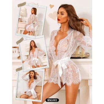 Stunning RSLOVE Lace Teddy & Robe Set for Brides
