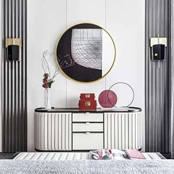 UNZIPE 20" Gold Round Mirror for Home Decor