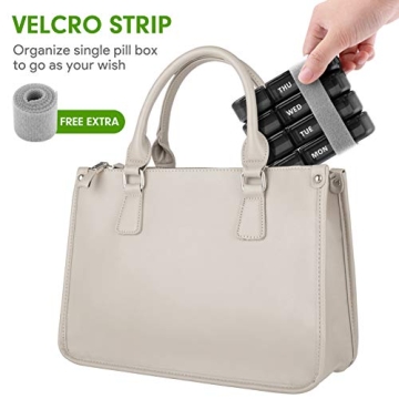 Fullicon 21 Compartment BPA-Free Weekly Pill Organizer