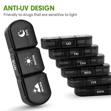 Fullicon 21 Compartment BPA-Free Weekly Pill Organizer