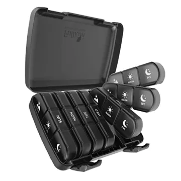Fullicon 21 Compartment BPA-Free Weekly Pill Organizer