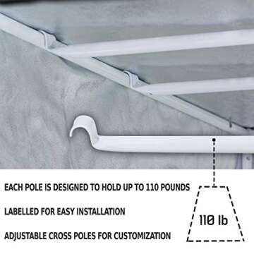 Yield Lab 60" x 48" x 80" 2 in 1 Grow Tent Kit with Viewing Windows & Flood Trays – Dual Hydroponic Grow Tents - Smell Proof Grow Tent - for Indoor Growing