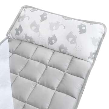 Moonsea Nap Mat for Toddlers Elephant with Pillow Blanket, Lightweight Perfect for Kids Preschool, D...
