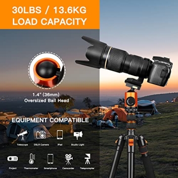 Victiv 82" Heavy Duty Tripod for Cameras & DSLRs