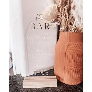 JINMURY 5x7 Inch Blank Clear Arch Acrylic Sign | 10 Pack Round Top Arch Acrylic Sheet 1/8 inch Thick, DIY Acrylic Table Numbers, Arched Wedding Signs, Events& Parties, Wood Base NOT Included