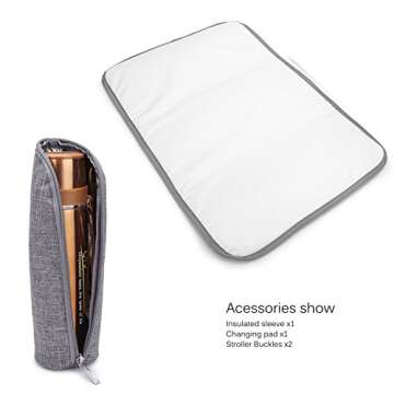 CoolBELL Diaper Backpack With Insulated Pockets/Large Size Water-resistant Bag/Multi-functional Travel Knapsack Include Pad (Grey)