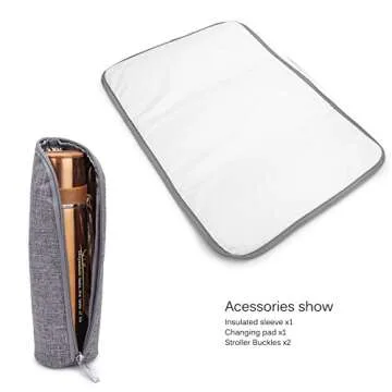 CoolBELL Diaper Backpack With Insulated Pockets/Large Size Water-resistant Bag/Multi-functional Travel Knapsack Include Pad (Grey)