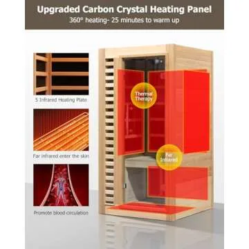 iDOTODO Infrared Sauna Home Sauna House, Indoor Dry Sauna with Bluetooth Speakers and Star Lights