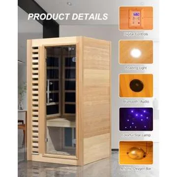 iDOTODO Infrared Home Sauna with Fast Heating and Bluetooth