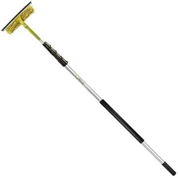 DOCA Telescoping Pole 7-30 Ft - Extension Pole for Cleaning, Feather Duster, Window Washing Kit, Paint Roller, Window Squeegee - High Reach Extendable Kit for Indoor & Outdoor - Squeegee Dual Plane