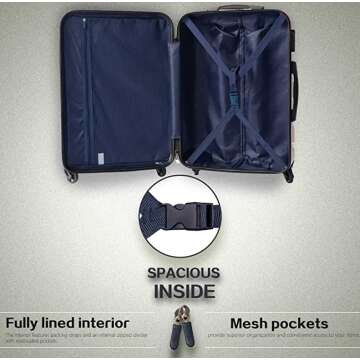 Lightweight Hardshell Luggage Suitcase by Coolife