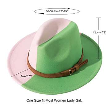 Lanzom Men & Women Western Style Cowboy Hat Wide Brim Outdoor Fedora Hat Cowboy Cowgirl Hats Dress U...