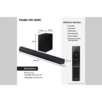 SAMSUNG HW-Q60C 3.1ch Soundbar - Immersive Audio Experience