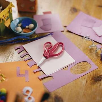 Fiskars 5" Pointed-Tip Scissors for Kids 4-7 - Scissors for School or Crafting - Back to School Supp...