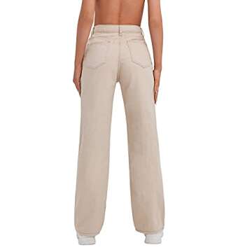 Stylish SweatyRocks Women's Casual Boyfriend Jeans - High Rise Denim Pants with Pockets