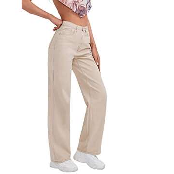 SweatyRocks Casual Boyfriend Jeans High Rise Denim Pants