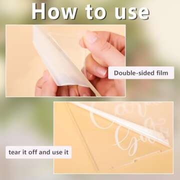 Yulejo 2 Pieces Acrylic Wedding Reception Sign Guest Book Sign Cards and Gifts Wedding Sign with Stand Rustic Farmhouse Hanging for Wedding Cabin Beach Party Home Decor, 2 Styles (White Printing)