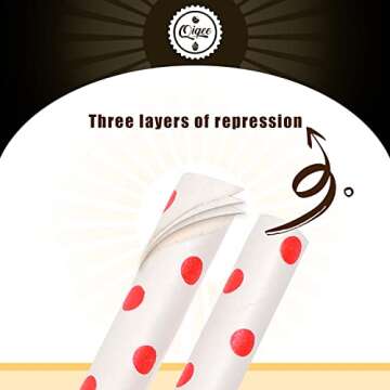 Red Paper Straws for Drinking Red Disposable Straws 150pcs Disposable Straws Bulk（10 Pattern） qiqee