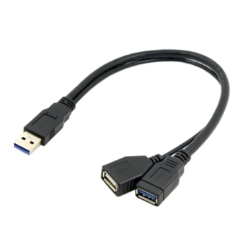 ChenYang USB 3.0 Splitter Y Cable USB 1 Male to 2 Female Extra Power Data Extension Cable for 2.5" M...